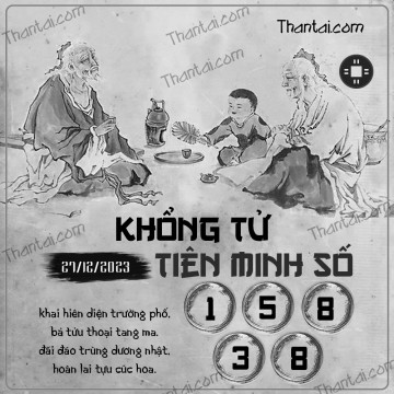 KHỔNG TỬ TIÊN MINH SỐ 27/12/2023