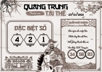 QUANG TRUNG TÁI THẾ 27/12/2023