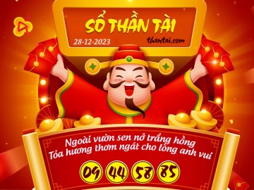 SỔ THẦN TÀI 28/12/2023