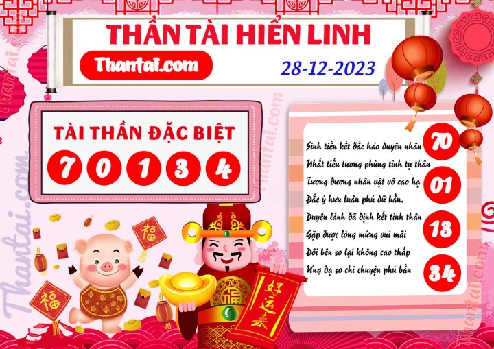 THẦN TÀI HIỂN LINH 13/12/2023