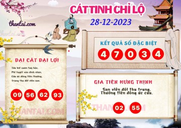 CÁT TINH CHỈ LỘ 28/12/2023