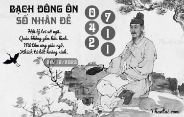 BẠCH ĐÔNG ÔN 28/12/2023