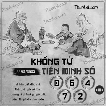 KHỔNG TỬ TIÊN MINH SỐ 28/12/2023