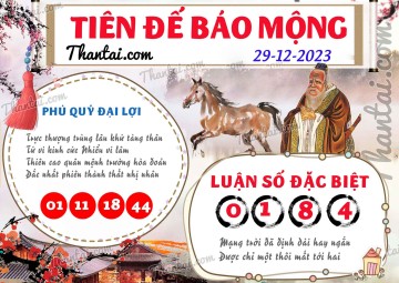 Tiên Đế Báo Mộng 29/12/2023