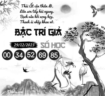 BẬC TRÍ GIẢ SỐ HỌC 29/12/2023