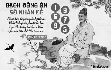 BẠCH ĐÔNG ÔN 29/12/2023