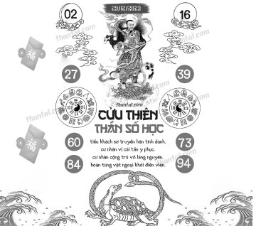 CỬU THIÊN THẦN SỐ HỌC 29/12/2023