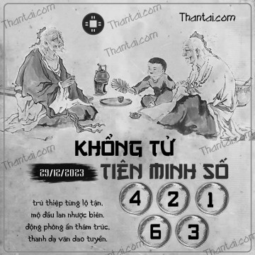 KHỔNG TỬ TIÊN MINH SỐ 29/12/2023