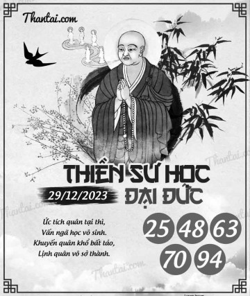 THIỀN SƯ HỌC ĐẠI ĐỨC 29/12/2023