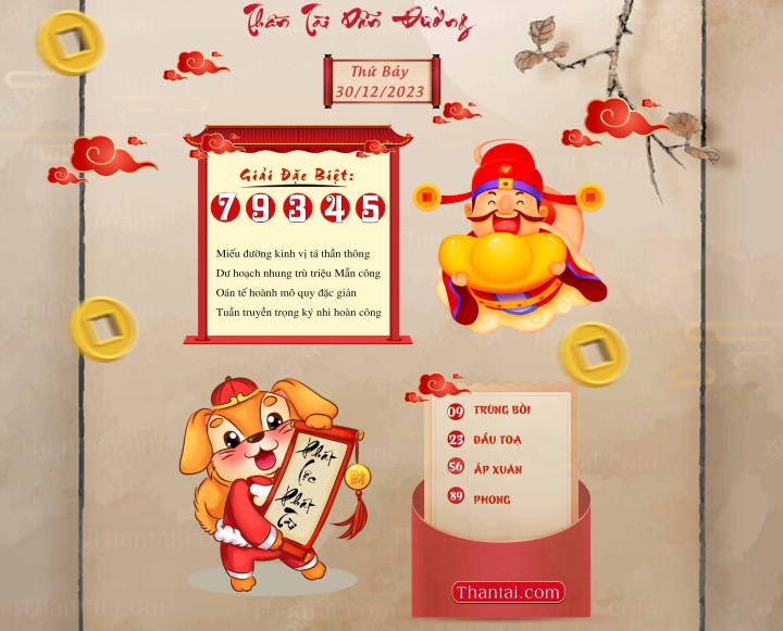 THẦN TÀI DẪN ĐƯỜNG 15/12/2023