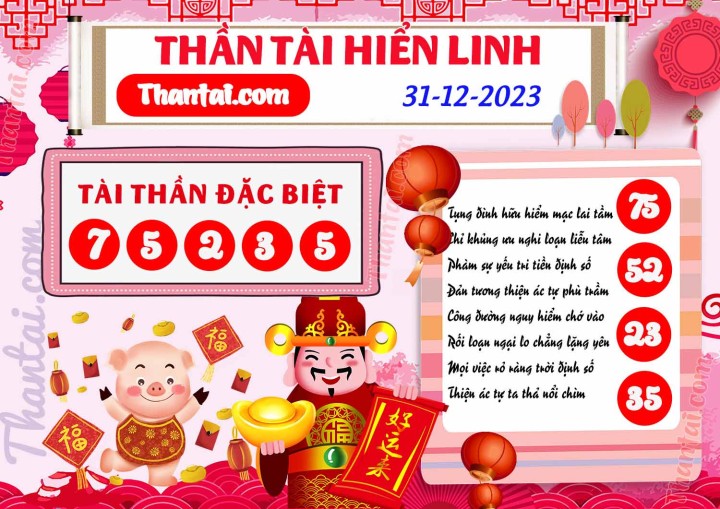 THẦN TÀI HIỂN LINH 16/12/2023