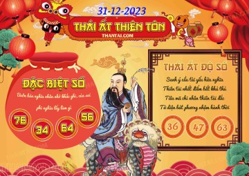 Thái Ất Thiên Tôn 31/12/2023