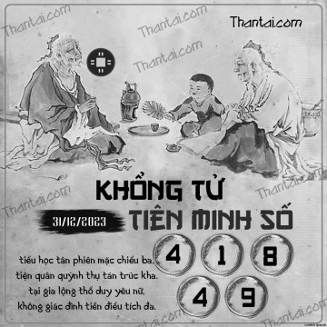 KHỔNG TỬ TIÊN MINH SỐ 31/12/2023