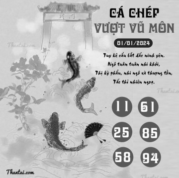 CÁ CHÉP VƯỢT VŨ MÔN 01/01/2024