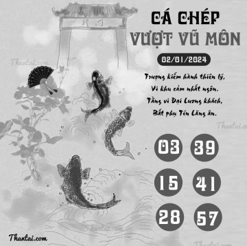 CÁ CHÉP VƯỢT VŨ MÔN 02/01/2024