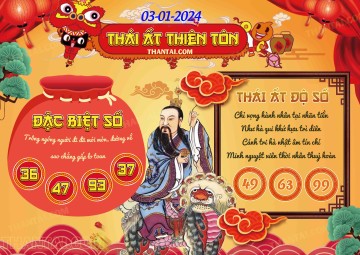 Thái Ất Thiên Tôn 03/01/2024