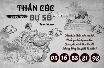 THẦN CÓC DỰ SỐ 03/01/2024