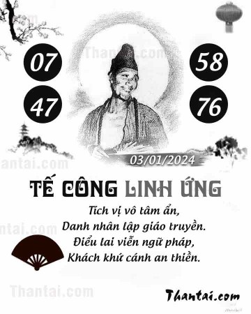 TẾ CÔNG LINH ỨNG 03/01/2024