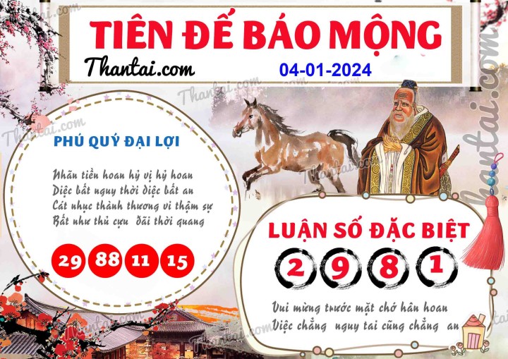 Tiên Đế Báo Mộng 20/12/2023