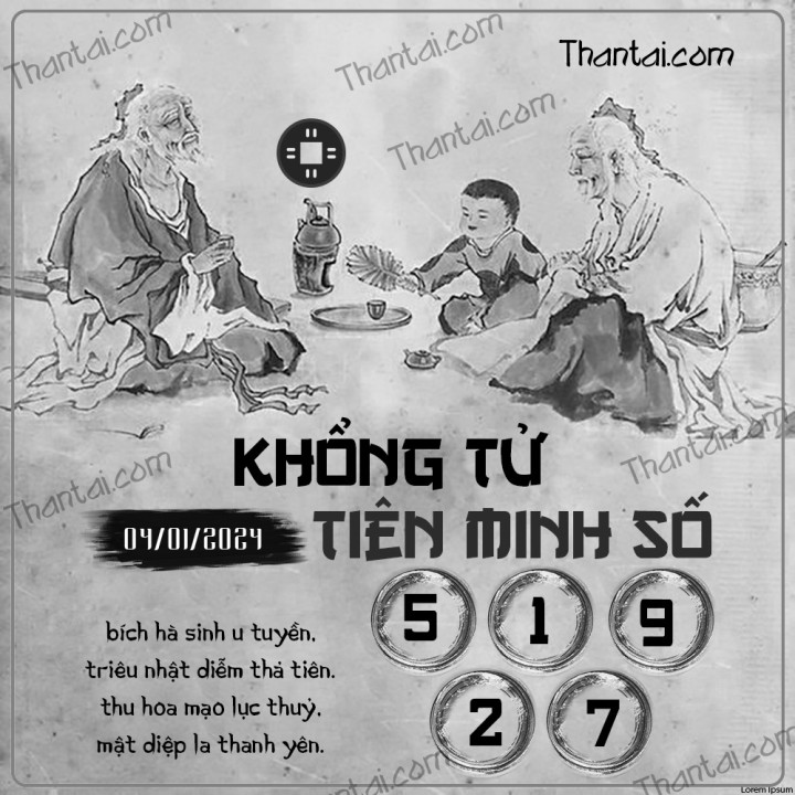 KHỔNG TỬ TIÊN MINH SỐ 20/12/2023