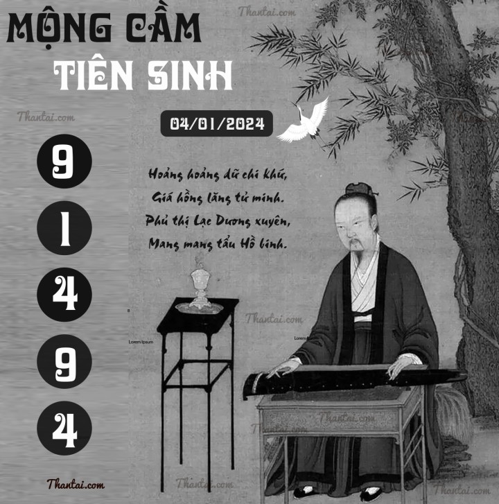 MỘNG CẦM TIÊN SINH 20/12/2023