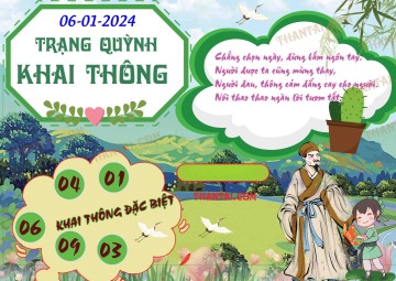 Trạng Quỳnh Khai Thông 06/01/2024