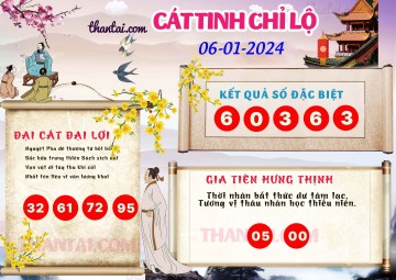 CÁT TINH CHỈ LỘ 06/01/2024