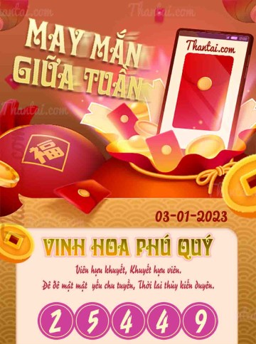 May Mắn Giữa Tuần 03/01/2023