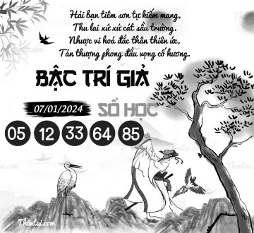 BẬC TRÍ GIẢ SỐ HỌC 07/01/2024