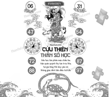 CỬU THIÊN THẦN SỐ HỌC 07/01/2024