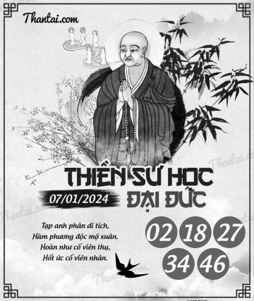 THIỀN SƯ HỌC ĐẠI ĐỨC 07/01/2024