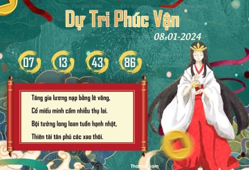 DỰ TRI PHÚC VẬN 08/01/2024