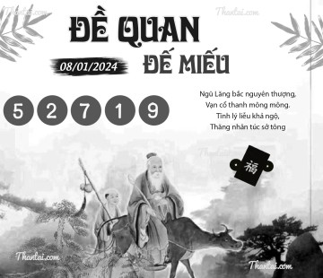 ĐỀ QUAN ĐẾ MIẾU 08/01/2024