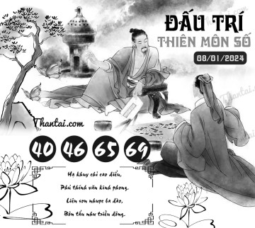 ĐẤU TRÍ THIÊN MÔN SỐ 08/01/2024