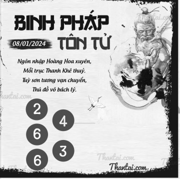 BINH PHÁP TÔN TỬ 08/01/2024