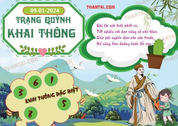 Trạng Quỳnh Khai Thông 09/01/2024