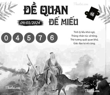 ĐỀ QUAN ĐẾ MIẾU 09/01/2024