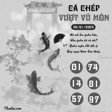 CÁ CHÉP VƯỢT VŨ MÔN 09/01/2024