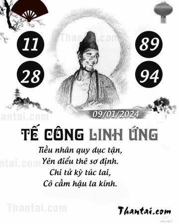 TẾ CÔNG LINH ỨNG 09/01/2024