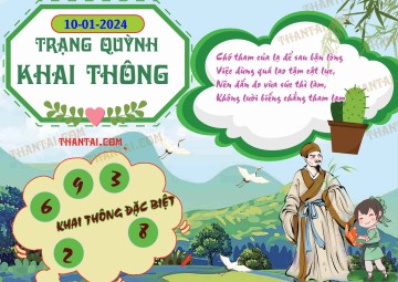 Trạng Quỳnh Khai Thông 10/01/2024