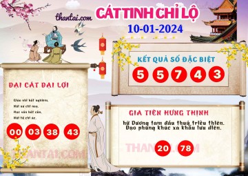 CÁT TINH CHỈ LỘ 10/01/2024