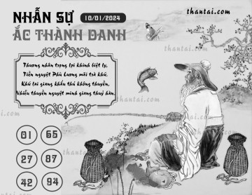 NHẪN SỰ ẮC THÀNH DANH 10/01/2024