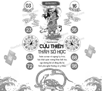 CỬU THIÊN THẦN SỐ HỌC 10/01/2024