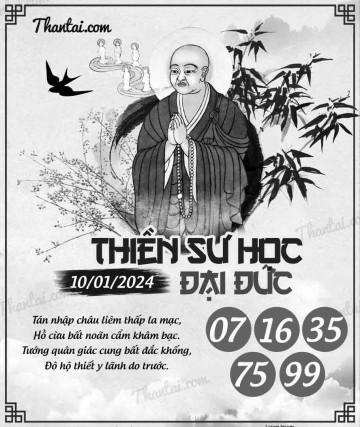 THIỀN SƯ HỌC ĐẠI ĐỨC 10/01/2024