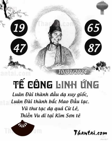 TẾ CÔNG LINH ỨNG 10/01/2024