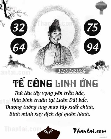 TẾ CÔNG LINH ỨNG 11/01/2024