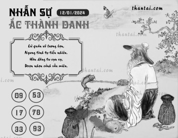 NHẪN SỰ ẮC THÀNH DANH 12/01/2024