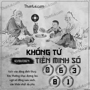 KHỔNG TỬ TIÊN MINH SỐ 12/01/2024