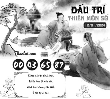 ĐẤU TRÍ THIÊN MÔN SỐ 12/01/2024