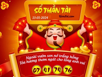 SỔ THẦN TÀI 13/01/2024